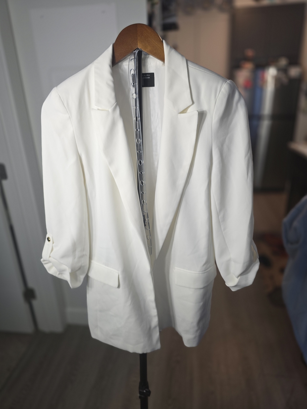Tahari White Open-Front Women's Blazer
